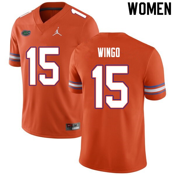 Women #15 Derek Wingo Florida Gators College Football Jerseys Orange